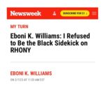 Eboni K. Williams Instagram - Newsweek, ⁣ ⁣ Thank you for sharing my final thoughts on my infamous season on RHONY🍎⁣ ⁣ This is an EXCLUSIVE excerpt is from my new book📚 Chapter 3: DISRUPTION ⁣ ⁣ Get your copy now! Link🔗in bio ⁣ BET ON BLACK: The Good News About Being Black in America Today ⁣ ⁣ Who needs a reunion when you hold the power of the pen ;-)✨ ⁣ ⁣ @newsweek @bravotv #RHONY ⁣ ⁣ #BETONBLACK #Blackness #BlackPeople #success #newmindset #BlackWoman #BlackCulture #Black #BlackWriters #BlackEmpowerment #KnowYourself #diversebooks #goodnews #BlackPride #AfricanAmerican ⁣⁣
