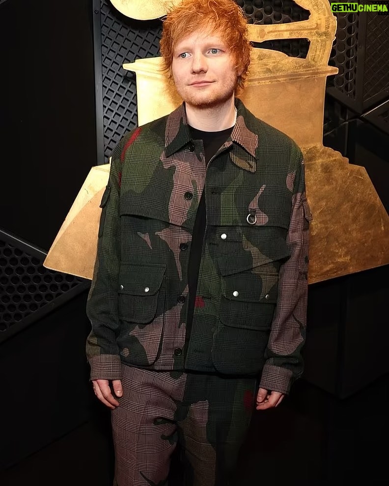 Ed Sheeran Instagram - Played Taiwan last night, went to Grammys tonight, good to be back. Congrats on all winners and nominees, back on the road from tomorrow see ya in Bangkok x - oh and thanks @stellamccartney for the threads !