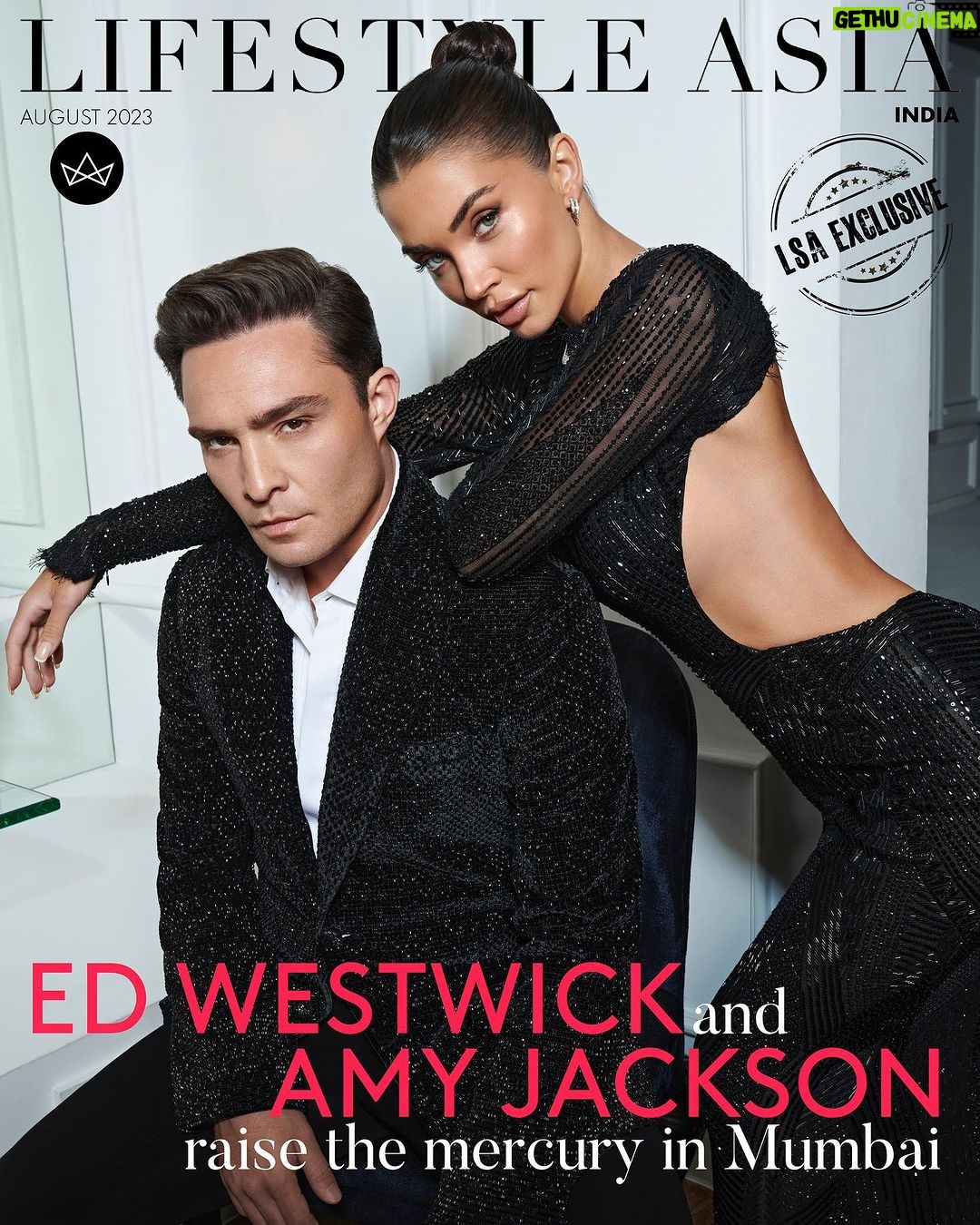 Ed Westwick Instagram - Just a few days ago, the charismatic duo of Amy Jackson (@iamamyjackson) and Ed Westwick (@edwestwick) lit up Mumbai with their unexpected appearance. From capturing adorable selfies at the iconic Gateway of India to mingling with the vibrant GenZ crowd, they truly became the talk of town. Everywhere you turned, you'd hear people excitedly discussing "Chuck Bass being in the city". Amy's return to the country to film her next project was a treat for her fans, providing them with countless Pinterest-worthy moments. Amidst all the excitement, we spent a day with these two stars, resulting in our August 2023 cover. Amy is wearing a black evening gown crafted with hand-embroidered black crystals, swarovskis and bugle beads from Manish Malhotra's (@manishmalhotraworld) 2023 couture collection while Ed sports a classic Manish Malhotra black bugle and Swarovski embellished blazer paired with a winged tip collar pleated shirt and slim black pants. Editor-in-Chief: Rahul Gangwani (@rahulgangs_) Photographer: The House of Pixels (@thehouseofpixels) Stylist and creative director: Mohit Rai (@mohitrai) Assisted by: Shubhi Kumar (@shubhi.kumar) Amy’s HMU: Mehak Oberoi (@mehakoberoi) Ed’s Makeup: Vishakha Jain (@makeupbyvishakha) Ed’s Hairstyling: Leo from Team Aalim Hakim (@aalimhakim) Interview by Mayukh Majumdar (@mayuxkh) Location: Sofitel BKC (@sofitelmumbaibkc) Artiste Management: Viniyard Films (@viniyardfilms) - Jubin Rajesh Desai (@jubinrajeshdesai), Deepa Doshi (@doshideepa) Shoot produced by: Analita Seth (@analitaseth) Jewellery on Amy: Bulgari (@bulgari) #EdWestwick #AmyJackson #LSAIndiaCover #LifestyleAsiaIndiaCover