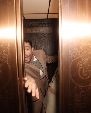 Ed Westwick Instagram - Love in an elevator (head-butt line up slide 2)