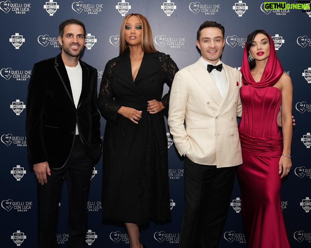 Ed Westwick Instagram - Great night with @cescf4bregas and @comofootball helping @quellicheconluca children with leukemia charity Lake Como, Italy