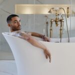 Ed Westwick Instagram - Another little sneak inside. Tub Talk at the casa. @lussostone & @quornstoneofficial setting the tone.