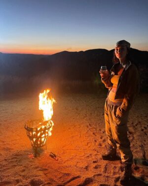Ed Westwick Instagram - African summer..breakfast in the bush, creatures of the gods…we joined Dr Andre and his team who put in a massive amount of energy, commitment and resources towards protecting the Rhinos from poachers. I have spent time with these innocent, beautiful beings before and will do what I can to help this mission. @qwabiprivategamereserve is an amazing place. If you want to do safari which is a mesmerizing, educational experience I can’t recommend it enough. @tandaafrika and thank you @marlondutoit for the photos of me ;)