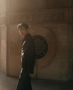 Edward Chen Instagram - Amazing journey with @loewe this is my first time in fashion show thank you for having me and big congrats to @jonathan.anderson 2024 fall winter men’s fashion show I made it!!!!!