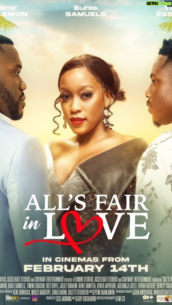 Efa Iwara Instagram - Love knows no rules… Demi and Kanla are living the dream – successful fashion business and an unbreakable friendship. As Mbali joins their company, secrets unravel. ‘ . #AllIsFairInLove in cinemas Nationwide #Feb14th. The must-watch movie this February! . Producers: @deyemitheactor @finding_gloryo @esserocks . Production companies: @filmonestudios covenantentertainment @accelerate_tv . Cast @deyemitheactor @_timini @buhlesamuels @iretidoyle @julietibrahim @kunlebamtefa @adedimejilateef @veezeebaybeh beautytukura @thegbubemiejeye @kenzy.udosen @iamdanielabua @ms_oprah @timi_oj . Cast Chaperone - @nanceemaurice Head Hairstylist - @uniquehairaffairs Welfare Coordinator - @graceuniquepalace Medic - @Chy_dy_nma Production Coordinator - @Joshua_bakare @Kingemomineroghenehenry Continuity Assistant/Clapper loader Script Supervisor/continuity - @frankekwem 1st AD - @adeniyi_demola 2nd AD -@idladipo Production Manager - @Koleosho_hismaheel @mc_scofyshort Sound recordist - @iamolabodeodeyemi Boom operator 1 - @finest_soundz Boom Oprator 2 - @tijabrahim Gaffer - @creativedavidwalter Hod make-up - @decheerbeauty Assistant makeup - @prettybyjoyce BTS/film photography - @zurielfilmz Chaperone-female lead- @Toluwani.olusola Costume Designer - @yolandaokereke Production Designer - @bisolaomolade1 Art Director - @adebayobadeji Props Standby - @remy_visuals Set Dresser - @wismodu Set Standby - strictly_oluwadamilare 1st AC/FocusPuller - @basquiat_ii Props Master - @Baha_gram Logistics company - @iseoluwa_co_logistics services Location Manager - @mc_scofyshort Associate Producer: @cliowendy56 Production Assistant - @ayoo_lahabeeb . This movie is distributed by @filmoneng Lagos, Nigeria