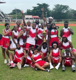 Efa Iwara Instagram - All we do is win! 
Red house the Best house!
All for Charity. Super proud of you @enioluwaofficial