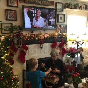 Elden Henson Instagram - The only thing my mom loves more than the Hallmark channel is Xmas movies on the Hallmark Channel. You add her favorite son(me) and her favorite grandson(my boy) she is in total heaven!! As a bonus my homegirl, the great and talented @magslawslawson is watching over us in the background!! And yeah my mom has her tree decorated before Thanksgiving.  Told you she loves Xmas!