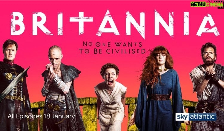 Eleanor Worthington-Cox Instagram - At 9pm on Thursday, tune into Sky Atlantic and a small, angry child will appear... #4daystogo #britannia