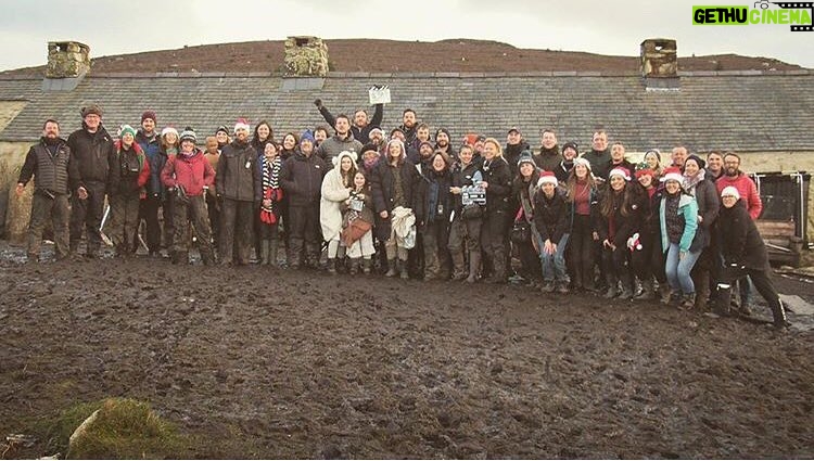 Eleanor Worthington-Cox Instagram - So I’ve been inactive for a while, that’s because for the past five weeks I’ve been mucking around (literally, just look at the mud) with this amazing bunch of people, I’ll miss you all so much and I’m so proud of all our hard work💙 also yes that’s me in a sheep/bear dressing gown... it was cold ok?! #TDO