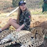 Eleanor Worthington-Cox Instagram – we went back to @cornellskopfarm and met Rocket the cheetah, he’s so so beautiful😍I also met a lamb that @briiiiiiiiiig helped me catch after I spent 20 minutes chasing it… #SAbs