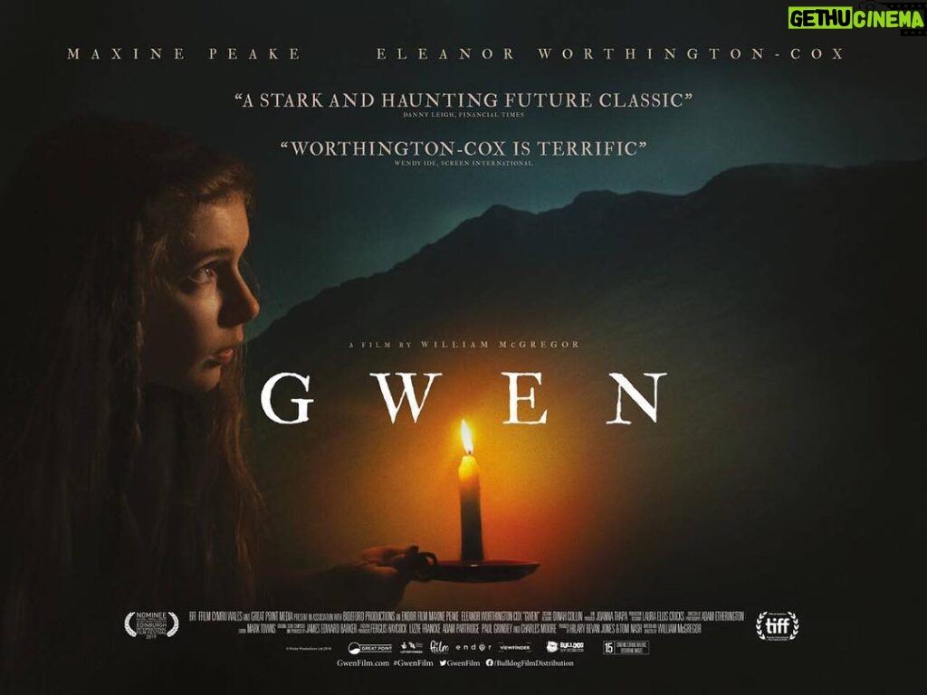 Eleanor Worthington-Cox Instagram - On July 19th things are about to get bleak...Gwen’s poster and trailer is here guys!! Head on over to @empiremagazine to take a peek into the darkness... link is in my bio🖤🌨 #Gwen #Gwenfilm