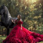 Eliška Štefanicová Instagram - #❤️ #princess#princessdress#dress#dressoftheday#dresses#dresslover#red#reddress#redlips#horse#horsepower#horselove#horselover#horselife#horses#horseshow#horseofinstagram#horsephotographer#horsesofinstagram#photography#model#beauty#shooting#photo#photography#photooftheday#friesian#girl#girls#longhair