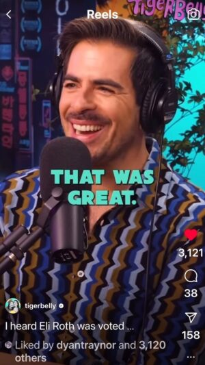 Eli Roth Instagram - #Repost @tigerbelly  Out now wherever you podcast. @bobbyleelive & @khalamityk talk about my Facebook Watch director of the year award. Out now on all platforms. We talk sharks, @thanksgivingmovie and I give them some deep cut movies to watch that influenced me in ways you might not expect. 🪓🦃🦈🦆
