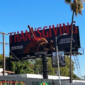 Eli Roth Instagram - Thanksgiving on Halloween, what I always dreamed of. As a kid it made me insane I had to wait from Halloween to Christmas for a new horror movie and made it my life’s mission to fill the November holiday horror gap. We are in theaters in 18 days and our mobile game launched today! Play it at survivethanksgiving.com drinking your limited edition coffee at @deadsledcoffee 🦃☕️🪓Get your tickets now…someone has an axe to grind this November! Only in theaters.