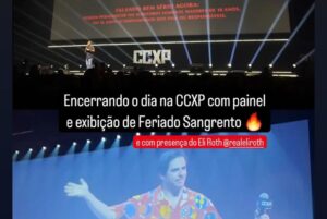 Eli Roth Instagram - Obrigado @ccxpoficial Brasil! What an amazing time screening @thanksgivingmovie for thousands of fans in the biggest hall I’ve ever played a film in. #feriadosangrento “Bloody Holiday” opens Dec 7th only in theaters! @sonypicturesbr And thank you to the fans whose videos I grabbed!