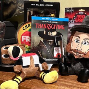 Eli Roth Instagram - @thanksgivingmovie is out on Blu Ray & DVD! A feast of extras, deleted scenes, gore galore, audio commentary and basement VHS & Super 8 films @jeffrendell & I made when we were kids that have never been shown before.  Get it now before it’s banned from streamers and memory holed! Also avail on digital and as of today in 500+ theaters! Cool action figures courtesy of @necaofficial