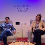 Elif Şafak Instagram - Manchester, beautiful Manchester… At the Manchester Central Library with the great and wonderfully inspiring Erica Wagner, grateful to everyone who came and asked questions and waited in the queue, a very special afternoon thanks to Manchester Literature Festival @ericawgnr @mcrlitfest #manchestergram #manchesterlibrary #manchesterliteraturefestival #literaryfiction #librariesrock #librarians #theislandofmissingtrees #librariestransform #elifshafak #supportlibraries #bookloversworld #readmorewomen 📚📚📚 akıl ve ruh sağlığımızı koruyabilmek için edebiyat festivalleri…. Manchester Edebiyat Festivalinde değerli edebiyat eleştirmeni Erica Wagner ile etkinliğimiz, gelen imza kuyruğunda bekleyen herkese candan teşekkür ederim #okumakiyileştirir #okumakaşktır #kitapsevdası #kitapsevgisi