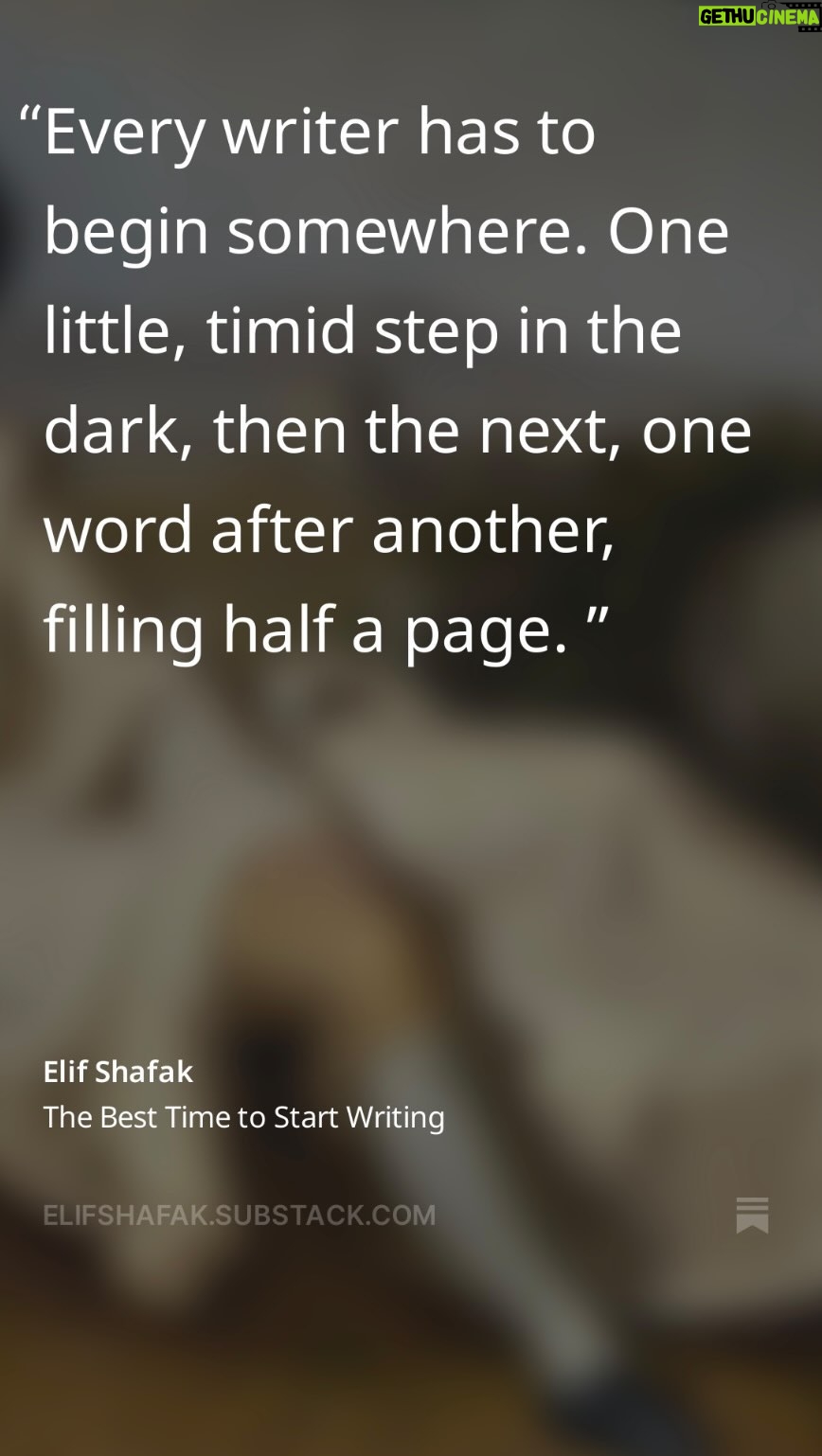 Elif Şafak Instagram - Do you have a story inside you that you’ve always wanted to write, but cannot even dare to start because you think or you fear that it might be “too late”, that you might be “too old” to embark on a literary journey at your age? Or perhaps people have told you that you are “too young” and “too immature” to write fiction and that you should wait. Don’t listen to them. Just write. This essay is for you. My new Substack piece is about the best time to start writing fiction. The link is in the bio. If you subscribe you will receive these essays automatically delivered into your email address. #writersandpoets #writersaroundtheworld #writingmotivation #elifshafak #theislandofmissingtrees #thefortyrulesoflove #thebastardofistanbul #iwritewhatyoufeel #fictionwriting #motivateyourmind 📚📚📚 hep yazmak istediğiniz, dile getirmek istediğiniz bir hikaye var mı içinizde saklı? Belki defalarca yazmak istediniz, ama cesaretiniz kırıldı, kimse sizi yüreklendirmedi, yazmaya teşvik etmedi. Belki size “çok yaşlı” olduğununuz söylendi ya da “çok genç”… dinlemeyin onları. Yazmaya başlamak için en mükemmel an şu an, şimdi. Bu yazı hep yazmak isteyip de cesaret edemeyenler için. Link biyografide mevcut, Substack platformunda bundan sonra yazacağım yazılara abone olarak kolaylıkla ulaşabilirsiniz