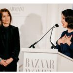 Elif Şafak Instagram - These photos are from a very special and beautiful event, sharing them belatedly. I had the pleasure of presenting Harper’s Bazaar Women of the Year Inspiration award to the utterly wonderful and resilient Nazanin Zaghari-Ratcliffe. A heartfelt salute to the always inspiring @hels_lee and @lydiasmag (Photo credit @oliverholms @bazaaruk and @evening.standard ) #womenoftheworld #jinjiyanazadi #womenoftheword #womensrightsarehumanrights #womanlifefreedom #empowereachother #globalsisterhood 📚📚📚 çok değerli ve özel bir ödül töreninden bu fotoğraflar biraz gecikerek paylaşıyorum, Harpers Bazaar yılın kadınları ödül töreninde