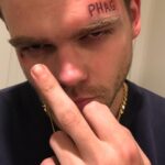Elijah Daniel Instagram – thank u @tanamongeau for the patchy at-home already infected face tattoo. LIL PHAG.