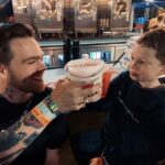 Elijah Daniel Instagram - just two bros enjoying a nice cold Shirley Temple after a long playlist live 🖤 back to tour, see u soon - tix in bio. Orlando, Florida