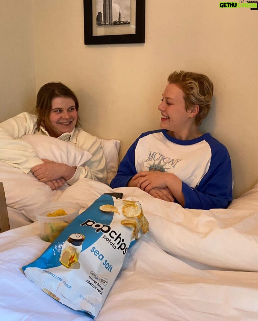 Eliot Salt Instagram - Went to #NYC and made @hannahvdw dress like a bag of #popchips for #art and as a shameless but enticing sponsorship pitch #live #laugh #pop New York City, N.Y.