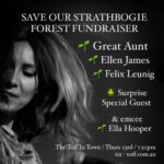 Ella Hooper Instagram - Friends this is tomorrow! At @thetoffintown ~ PLEASE come and join us for a night of music in support of raising funds and awareness for our beautiful, beloved Strathbogie forest. I’m MC’ing, but there is ALSO talk of a secret special guess, and I think I think I might have some intell on who that is… 🤔 🤫 (if you follow this account you probably like her music!) With the awesome @greatauntmusic @ellenjamesmusic & @felixleunig - we’ll be raising funds for an impending legal battle, to protect this incredible part of Victoria that means so much to all of us. We aren’t taking a fee, this is a fundraiser because we believe (as hopefully you do!) that nature, native animals and biodiversity is worth protecting. 👊🏽👊🏽👊🏽 Tickets at www.toff.com.au - follow @saveourstrathbogieforest for more updates and info on all they do to protect & promote our favourite tract of wondrous green goodness. SEE YOU THERE! Xx Hoops #saveourstrathbogieforest #thetoffintown #fundraiser #ellahooper #greataunt #ellenjames #felixleung #livemusic #nativeanimals #biodiversity #melbourne #victoria #northeastvictoria #hometown