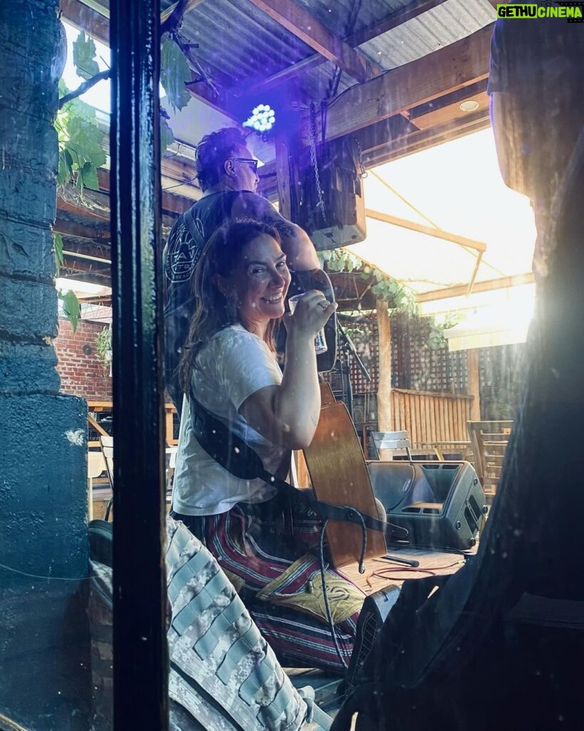 Ella Hooper Instagram - Sound check with @ramblinvanwalker and @mickytheshrimp as seen by my beautiful bestie @taja.photography ~ at @thebridgehotelcastlemaine - Van is on in 5 at time of writing, and we on at 9.00pm! Get ya asses down here, Castlemainaiacs! #thebridge #beergarden #castlemaine #victoria #livemusic #ohmygoddess #theneverendingtouuuureeeey