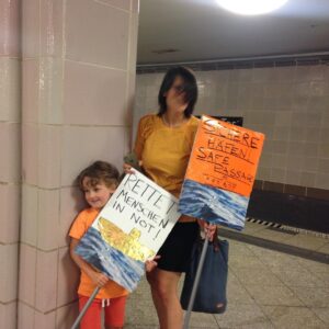 Ella Rumpf Instagram - What will we answer to our children when they ask us in 20 years: mum, dad why did you not do anything when all these mothers, fathers and kids where drowning at sea?........................for some of us power to change something is limited, but we Can be outraged and let it know! I belive for anyone who shares the values of Universal sister/brotherhood and a fair democracy has a duty to be outraged-like this mother with her child that demonstrated today against the politcis that are letting this crime happening at the meditarian sea! ,,Being outraged is the first step of taking Action,,-Stephan Hessel