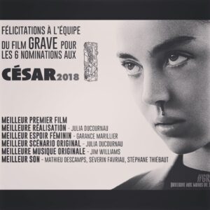 Ella Rumpf Instagram - ***Trop content, mais surtout fière!
Fière du voyage que ,, Grave ,, a fait dans le paysage du Cinéma! Fière de mes grand partenaire @garancemarillier ( teeellement mériter la nomination)  et @rabahnaitoufella (pareille dément) et biensûr de #juliaducournau sans qui cette aventure aurait jamais eu lieu! 🙏❤️***#césar2018