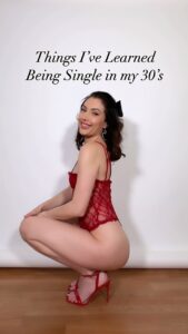 Ellen Hancock Instagram - Things I’ve learned being single in my 30’s! Cheers to my single gals xo #singlesawarenessday #galentinesday Bodysuit and earrings via @revolve !! @freepeople @ettika #revolve #revolveclothing