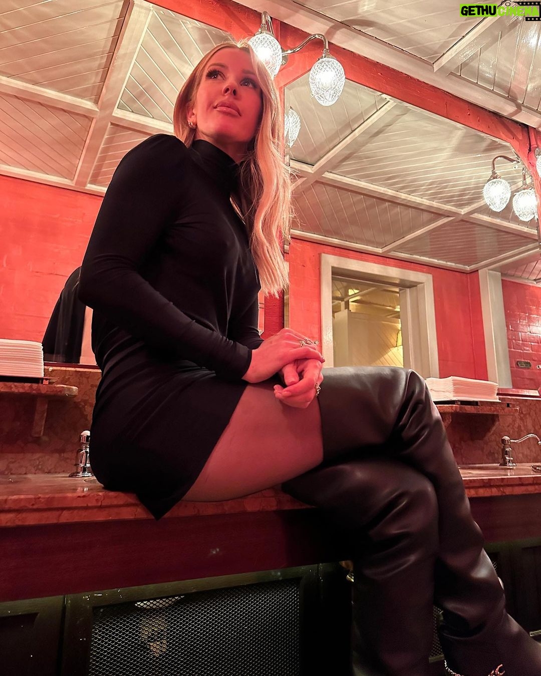 Ellie Goulding Instagram - I was sneaking a quick crap selfie of my @stellamccartney get up in the loos, when a beautiful stranger said absolutely not, give me that phone. Thank you 🤣 I don’t go out much