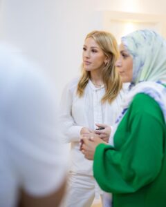 Ellie Goulding Instagram - Yesterday I had the honour of opening the Zaatari Music & Arts Center at Zaatari Refugee Camp, Jordan . This is the largest refugee camp in the Middle East with 60% of the 85,000 residents under 25. It was an extraordinary privilege to meet young Syrian people and to get the opportunity see them not only as refugees but as musicians and artists and performers. I will remember and treasure their performances for a long time to come. To be a refugee is often to experience trauma, a removal of identity and the erasure of culture. It’s an existence that leaves little room for dreams. The Zaatari Music & Arts Center reinstates both dreams and hope. Thanks to this remarkable initiative, in this corner of the camp young people will now have access to classes in Guitar, Drums, Oud, Voice & Dance, a performance space and a recording studio. Music and the arts can help to heal trauma and to reconnect refugees with their culture and identity. I was also moved by the dedication of people and organisations working to help refugees at Zaatari. But despite the best efforts of the Jordanian services and many international agencies, international budgets for Syrian refugees are being cut. We must not forget that 110M people are currently forcibly displaced from their homes, which is the most since World War 2. My visit to Zaatari confirms my belief that only by coming together as a global community to support refugees properly can we give theses young people the beautiful future they deserve. Love Ellie x @dreamdayorg @playingforchangefoundation @questscope @toddkrim @fairmontamman