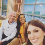 Ellie Taylor Instagram - Wasn’t sure how to tell my husband I’m leaving him to become part of a committed throuple but this seems like as good a way as any ❤️☀️ lovely to chat Phillip and Rochelle about “Let’s Make a Love Scene”, my new dating show which airs after Gogglebox on Friday on @channel4 This Morning