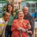 Ellie Taylor Instagram - It’s the @potterythrow FINAL tonight - 745pm @channel4 !!! It was a joy to return to be a little part of such a huge event for all three of the fantastic finalists. The second pic is a tile the potters gave me when I left ❤️ signed by all of them with a background of the famous Gladstone bottle kiln - what a gorgeous memento of such a brilliant show and wonderful bunch of people. But which signature on there belongs to the winner? Christine, AJ or Anna?🤔 tune in to find out. And as always, ready the tissues 😭