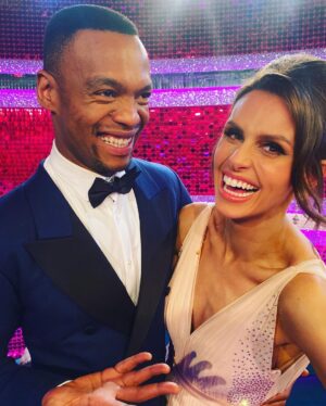 Ellie Taylor Instagram - Errrrrrr WHAT??? Through to week flipping 10!!!!!??? Absolutely blindsided by the love people have shown us. Thank you for supporting our silly gorgeous partnership and this *brace for cliché* wild magical journey. I am so grateful to get another week to work really bloody hard with this wonderful man (and Bev the Tamagotchi of course - there are three people in this marriage now…).