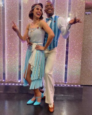 Ellie Taylor Instagram - The biggest mouths in the biz are through to Blackpool 🕳 and oh my god, WE ARE FRICKIN THRILLED!!

Thank you so so much to everyone who voted for us AGAIN this week. You’ve made our Northern dreams come true, but more importantly than that, you’ve made us feel so incredibly supported. It’s completely overwhelming and a little bit magic to think that so many people you’ve never met are heaping such beautiful well wishes on you. 💙💙💙 sincerely, thank you so very very much xxx

@johannesradebe 
@bbcstrictly