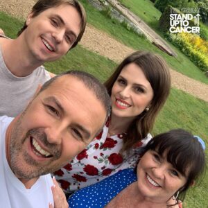Ellie Taylor Instagram - ‘The Great Stand Up To Cancer Bake Off’ tonight, Easter Sunday at 740pm on @channel4 with my arch nemesisisis @coleen_nolan @mcguinness.paddy and Joe Thomas.

I trotted into that tent giddy with quiet hope because I’d once made a roux. Poor sweet naive Ellie. Needless to say, as soon as I clocked Paul’s shark eyes, any confidence leaked out of me like custard from a soggy choux. 

But to the important bit. Don’t know about you, but too many people I love have been affected by cancer in the last year alone. Are you able to spare £30, £20 or £10 to help advance life-saving cancer research?
Text THIRTY, TWENTY or TEN to 70404 to donate to @SU2CUK.
Text costs £30, £20 or £10 +1 standard rate txt. 16+, UK mobs only.
Ts&Cs: channel4.com/terms.

#GBBO @SU2CUK