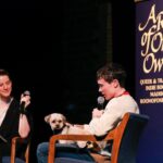Elliot Page Instagram - @theogermaine and I backstage at The Barrymore Theater in Madison, WI. Thank you so much to Theo for moderating and @roomofonesownbooks for hosting. And to the full house in the audience, you made my first trip to Madison really special. ❤️  Oh and Mo enjoyed making his tour debut too 🐶