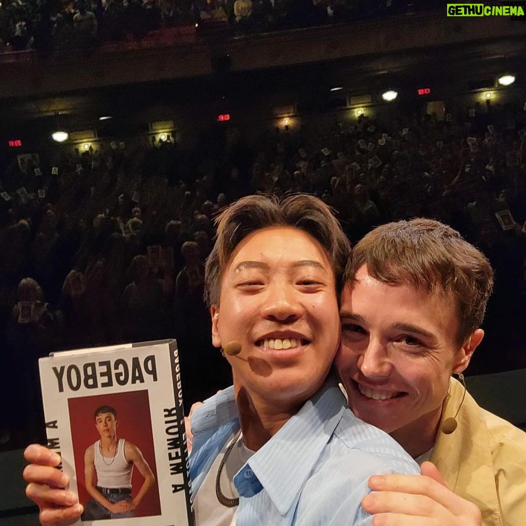 Elliot Page Instagram - SF! So appreciate all of you who sold out the Sydney Goldstein Theater and joined @jesthekid and me on Saturday night. I also want to send a big thank you and much respect to Socorro Cori Moreland and Xavier Davenport from @brotherhood_510 and #PyramidKings, who joined us onstage to discuss the important work of both Bay Area organizations. Brotherhood510, founded by Socorro Cori Moreland, is an organization hoping to fill the gap in services and community for Black trans men in the Bay Area. They support visibility and personal wellness with access to resources & education by and for Black trans-masculine people. Learn more at brotherhood510.org. Pyramid Kings, founded by Xavier Davenport, is a non-profit organization by Black and POC transmasculine people that provides mentorship and support to the community. Learn more at pyramidkings.org. Photo Credit: Jason Henry for City Arts & Lectures