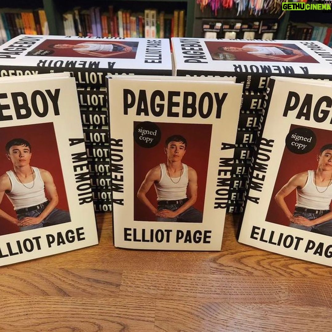 Elliot Page Instagram - Support independent bookstores! A massive thank you to each and every one who has chosen to carry Pageboy ❤️📚