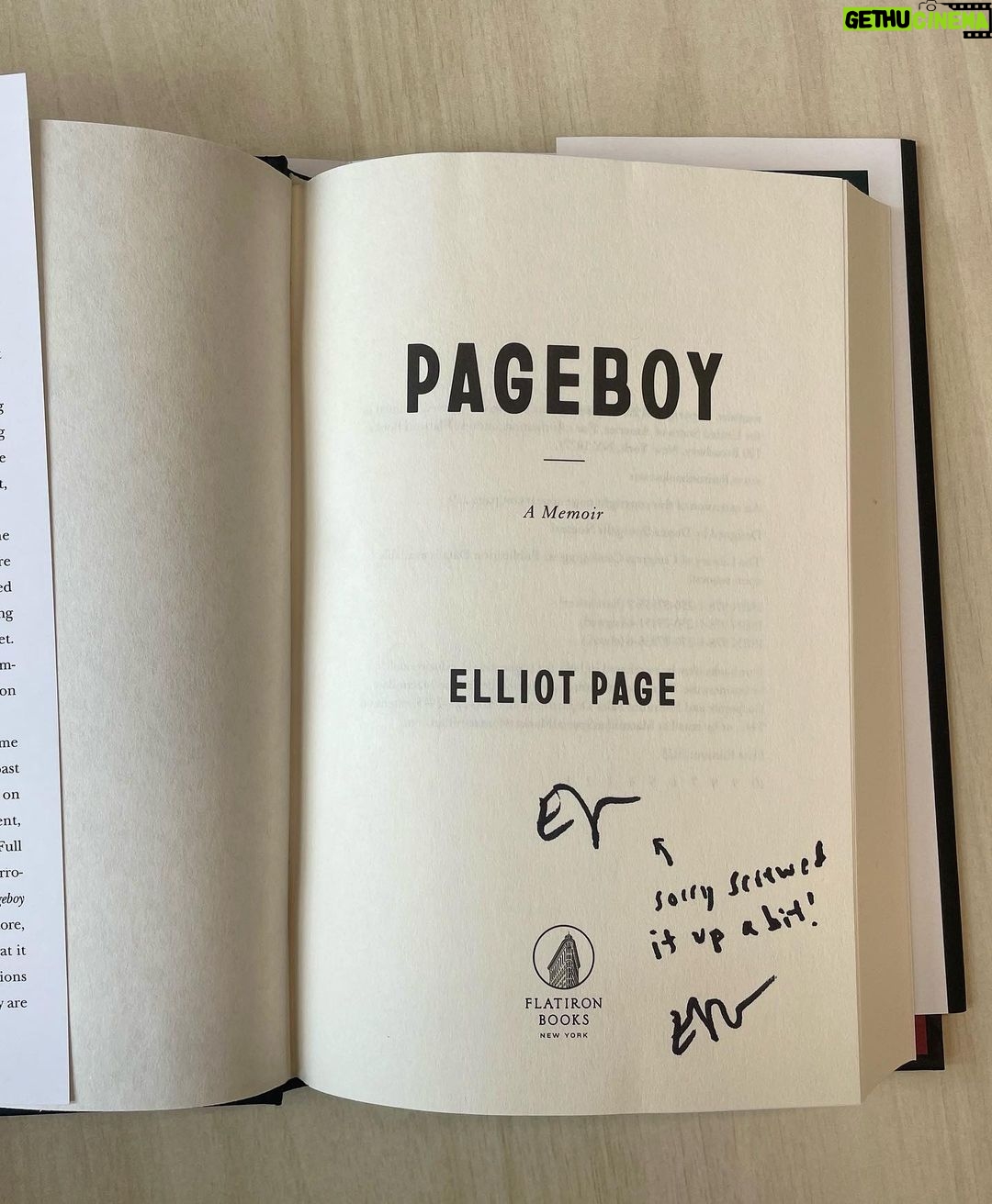 Elliot Page Instagram - Tomorrow… !! ElliotPageBook.com