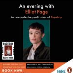 Elliot Page Instagram - See you soon, UK and Germany! 📚 Tickets on sale now for the PAGEBOY book tour in London, Manchester, Berlin and Köln. Go to ElliotPageBook.com (link in bio) for tickets for these dates, as well as the US tour stops. And Canada friends, info is coming soon! ❤️