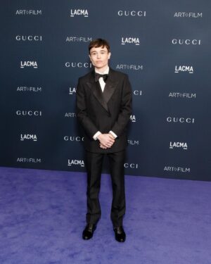 Elliot Page Instagram - thank you @gucci for having me and @hooraymae at @lacma’s Art+Film Gala. 🎬🎨