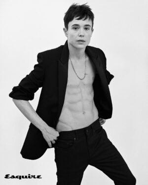 Elliot Page Instagram - Thank you for having me @esquire 

@teamid
Photographer: Ruven Afanador @ruvenafanador
Styling: Bill Mullen @billmulleninc
Hair: Thom Priano @thompriano
Grooming: Frankie Boyd @frankieboyd
Design Director: Rockwell Harwood @rw3ll
Contributing Visuals Director: James Morris @j_alexander_photo
Executive Director, Entertainment: Randi Peck @randipeck
Stylist Assistant: Julia Virkler @juliavirkler
Fashion Editor: Alfonso Fernandez Navas @alfonsofn
Fashion Associate: Rashad Minnick @rashadminnick