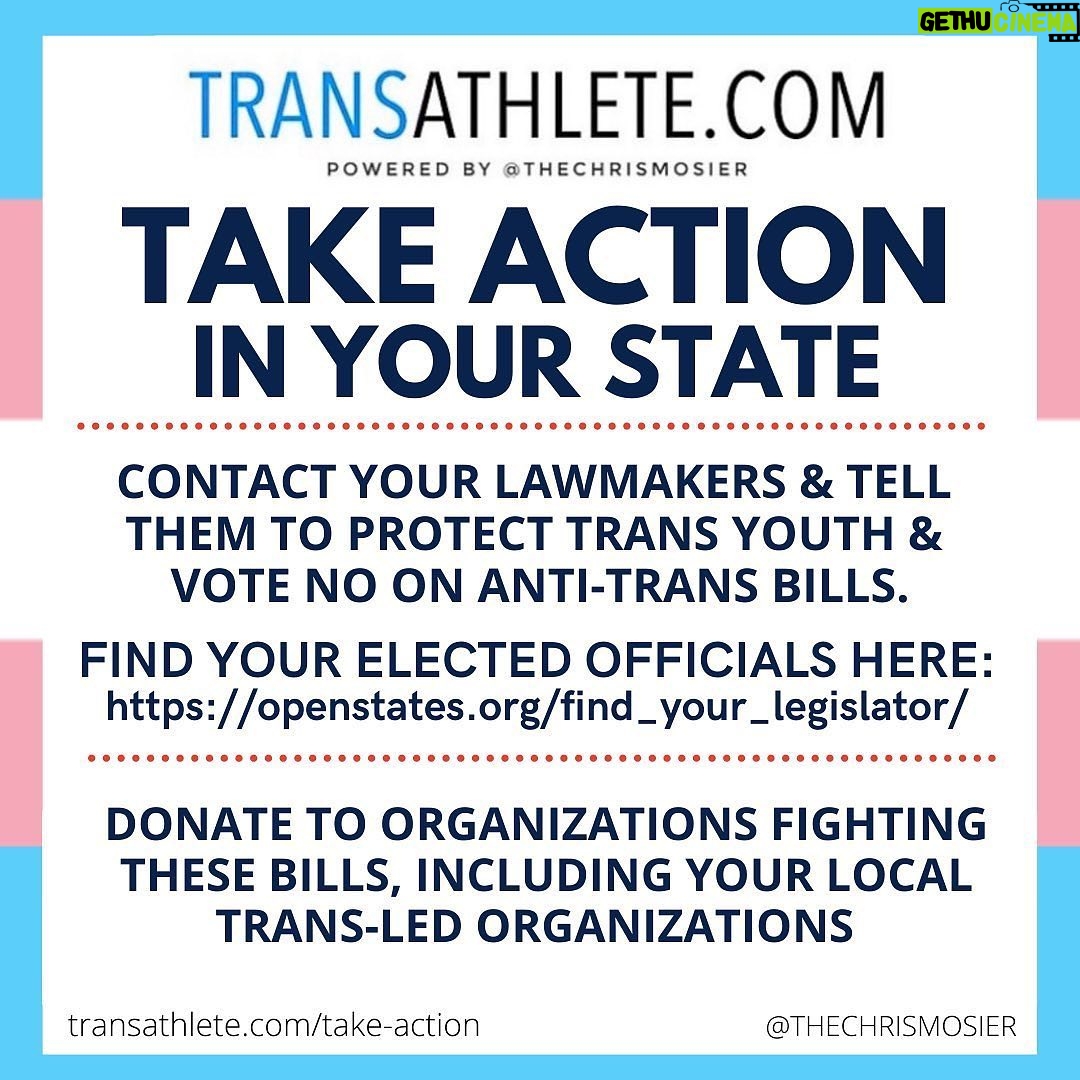 Elliot Page Instagram - Repost from @thechrismosier • Visibility alone is nothing. We need action. Here are 6 ways you can TAKE ACTION today on Trans Day of Visibility: IMPORTANT NOTES: 1. Anyone in any state can tell a governor to veto. Call national attention to the issue. 2. If you call, you will not speak directly to a governor (or even your lawmaker) - you’ll speak with an aide or leave a message. Say your name, where you’re from, the bill number & your position, & how you want them to vote. 3. Most governors do not use a public email address, opting instead for web forms. Similar to calling, be brief but add personal notes & use the same info as you would for calling. 4. If writing, you don’t need to do it every day - but you should do it TODAY. 🚨ALABAMA: Tell Governor Kay Ivey to VETO HB266 & SB184, the felony health care bans. 🚨KANSAS: Tell Governor Laura Kelly to VETO SB484, an anti-trans sports ban. 🚨KENTUCKY: Tell Governor Andy Beshear to VETO SB83, an anti-trans sports ban. 🚨MISSOURI: Tell lawmakers to vote NO on SB781 (athlete ban) & SB843 (healthcare ban). 🚨SOUTH CAROLINA: Tell lawmakers to vote NO on S531 & H4608. 🚨EVERYONE: 1. Share these action items 2. Visit transathlete.com/take-action to see the anti-trans sports & medical bills in your state & action items. 3. Donate to trans-led organizations like @transtexas @tko_alabama @intransitive.ar (link in my bio) Please celebrate #tdov by taking action today. #transweek #transdayofvisibility #twova #transathlete #letkidsplay #protecttranskids