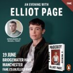 Elliot Page Instagram - Manchester, tickets for the Pageboy Bridgewater Hall event are selling fast!! I will be joined by the brilliant @russelltovey and we would be thrilled to see you there. 🎟️: ElliotPageBook.com