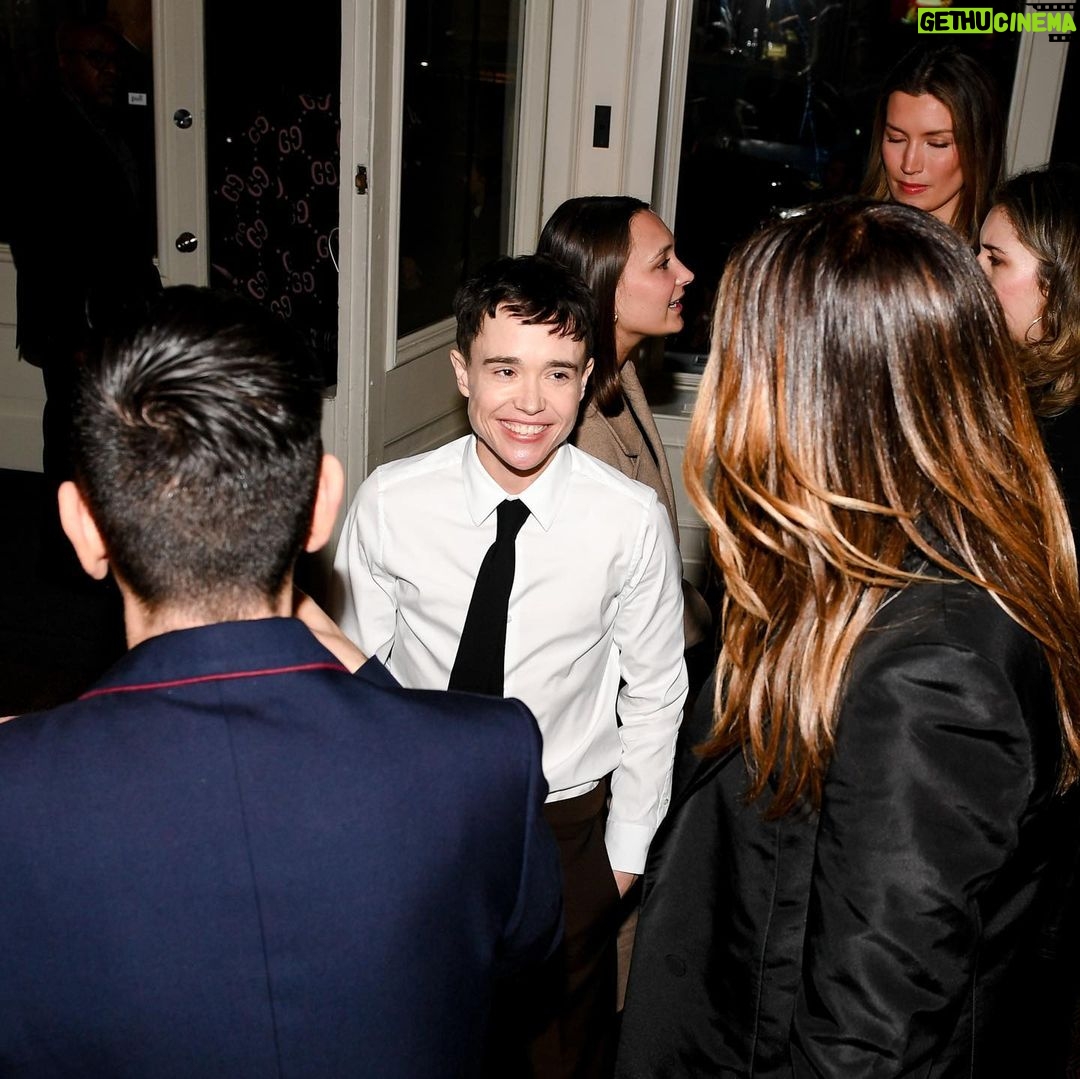 Elliot Page Instagram - A great night celebrating the reopening of @Gucci Wooster. 🖤🔥 📸 : Zach Hilty and Billy Farrell - BFA for Gucci