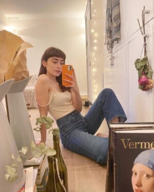 Ellise Chappell Instagram - head to toe x @rouje 🤍 #lavieenrouge