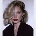 Elsa Hosk Instagram - holiday red💄